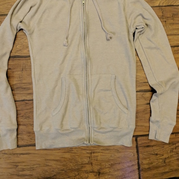 Tan taupe zip up hoodie - Picture 2 of 5